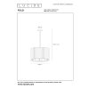 FOLD Suspension Luminaires Lucide Blanc, 1 lumière