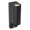 IR Lampe murale d´extérieur Luminaires Lucide Noir, 2 lumières, Détecteur de mouvement