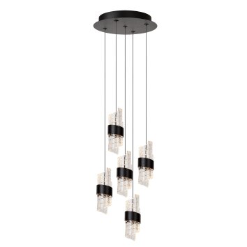 KLIGANDE Suspension Luminaires Lucide LED Noir, 5 lumières