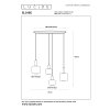 ELOISE Suspension Luminaires Lucide Noir, 4 lumières