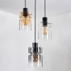 Hasvik Suspension, Suspension Chrome, Noir, 3 lumières