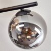 Gastor Plafonnier, Boule lumineuse Ambre, Clair, Fumé, 5 lumières