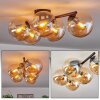 Gastor Plafonnier, Boule lumineuse Ambre, 5 lumières