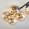 Gastor Plafonnier, Boule lumineuse Ambre, Clair, 5 lumières