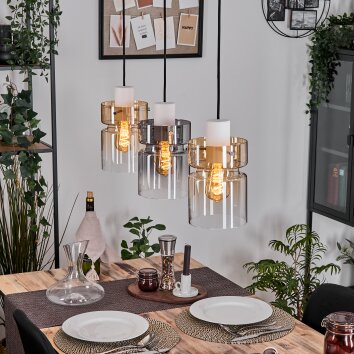 Hasvik Suspension, Suspension Blanc, 3 lumières