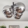 Gastor Plafonnier, Boule lumineuse Chrome, Fumé, 5 lumières