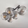 Gastor Plafonnier, Boule lumineuse Clair, Fumé, 5 lumières