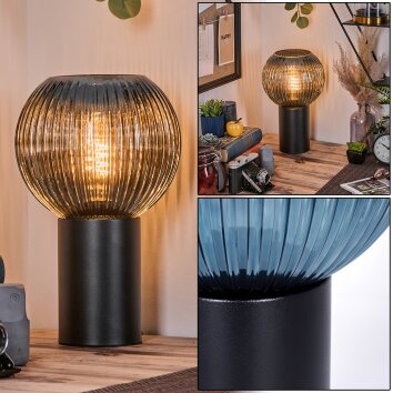 Koyoto Boule lumineuse, Lampe de bureau, Lampe à poser 20 cm Bleu, 1 lumière