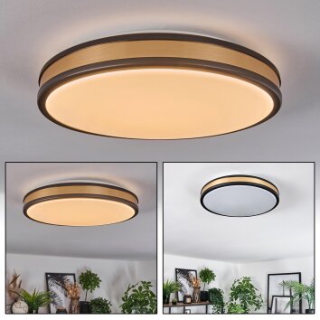 Kirtland Plafonnier LED Or, Noir, 1 lumière