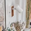 Gesteira Applique murale, Spot mural Couleur bois, Blanc, 1 lumière