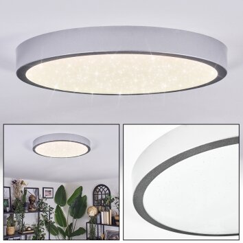 Kelan Plafonnier LED Argenté, 1 lumière