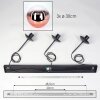 Gastor Suspension, Boule lumineuse, Suspension Clair, Cuivré, 3 lumières