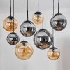 Gastor Suspension, Boule lumineuse, Suspension Ambre, Fumé, 8 lumières