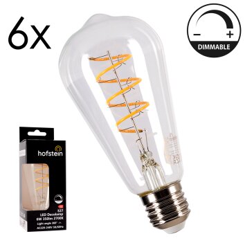 E27 LED 6 Watt blanc chaud dimmable 350 Lumen