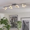 Madel Plafonnier, Spot de plafond Chrome, Nickel mat, 4 lumières