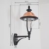 Gascon Lampe murale d´extérieur, Applique murale Cuivre, Noir, 1 lumière