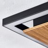 Bealo Plafonnier LED Couleur bois, Noir, 1 lumière