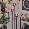 Koyoto Lampadaire 30 cm Bois foncé, Noir, 3 lumières