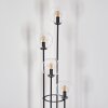 Gastor Lampadaire 30 cm Bois clair, Noir, 4 lumières