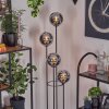 Gastor Lampadaire 25 cm Bois clair, Noir, 4 lumières