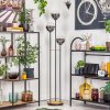 Gastor Lampadaire 30 cm Bois foncé, Noir, 3 lumières