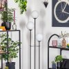 Gastor Lampadaire 30 cm Bois foncé, Noir, 3 lumières