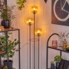 Koyoto Lampadaire 30 cm Bois foncé, Noir, 3 lumières