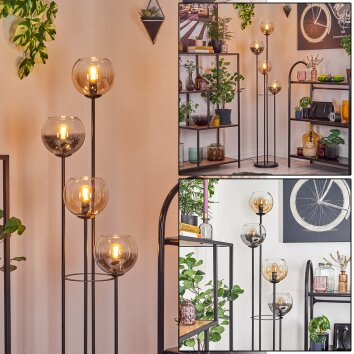 Koyoto Lampadaire 30 cm Ambre, Clair, Fumé, 4 lumières