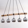 Ripoll Suspension, Boule lumineuse, Suspension Écru, Noir, 5 lumières