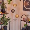 Koyoto Lampadaire 30 cm Bois foncé, Noir, 3 lumières