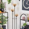 Gastor Lampadaire 30 cm Bois foncé, Noir, 3 lumières