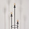 Gastor Lampadaire 30 cm Bois foncé, Noir, 3 lumières