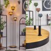 Koyoto Lampadaire 30 cm Bois foncé, Noir, 3 lumières