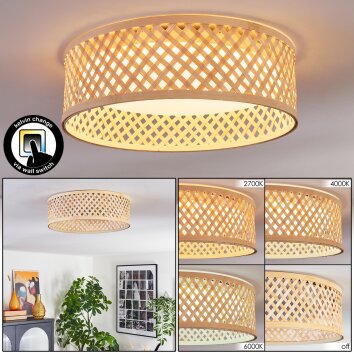 Barroco Plafonnier LED Écru, Blanc, 1 lumière