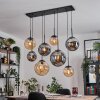 Gastor Suspension, Boule lumineuse, Suspension Ambre, Fumé, 8 lumières