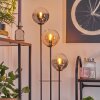 Gastor Lampadaire 25 cm Bois clair, Noir, 3 lumières