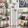 Gastor Lampadaire 25 cm Bois clair, Noir, 3 lumières