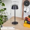 Romdrup Lampe de table d'extérieur LED Noir, 1 lumière