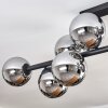 Gastor Plafonnier, Boule lumineuse Chrome, Fumé, 10 lumières