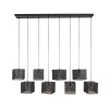 Ayron Suspension Noir, 8 lumières