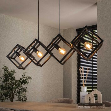 Ridar Suspension Anthracite, 4 lumières