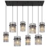 Gorley Suspension Luminaires Globo Lighting Noir, 8 lumières