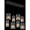 Gorley Suspension Luminaires Globo Lighting Noir, 8 lumières