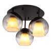 Barry Plafonnier Luminaires Globo Lighting Noir, 3 lumières