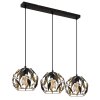 Mika Suspension Luminaires Globo Lighting Noir, 3 lumières