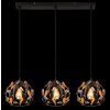 Mika Suspension Luminaires Globo Lighting Noir, 3 lumières