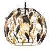 Mika Suspension Luminaires Globo Lighting Noir, 1 lumière