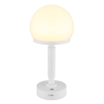 Haku Lampe à poser Luminaires Globo Lighting LED Blanc, 1 lumière