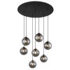 Riha Suspension Luminaires Globo Lighting Noir, 7 lumières