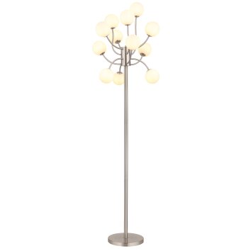 Riha Lampadaire Luminaires Globo Lighting Nickel mat, 12 lumières